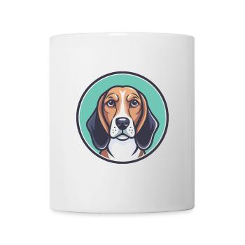 Welsh Hound Dog Breed Funny Cartoon Kawaii Clipart - Mug - white - Front