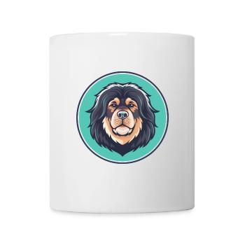 Tibetische Dogge Hunderasse Karikatur Kawaii Clipart - Tasse - Weiß - Vorne