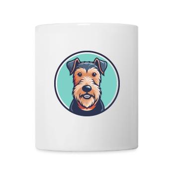 Welsh Terrier Chien Race Dessin animé Kawaii Clipart Animal de compagnie - Mug blanc - blanc - Devant