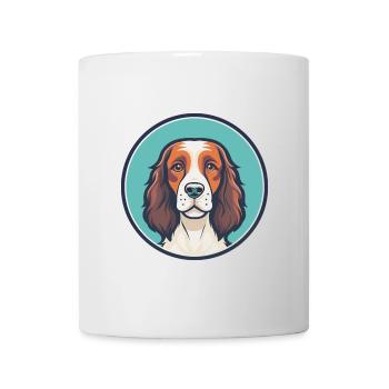 Welsh Springer Spaniel Dog Breed Cartoon Kawaii - Mug - white - Front