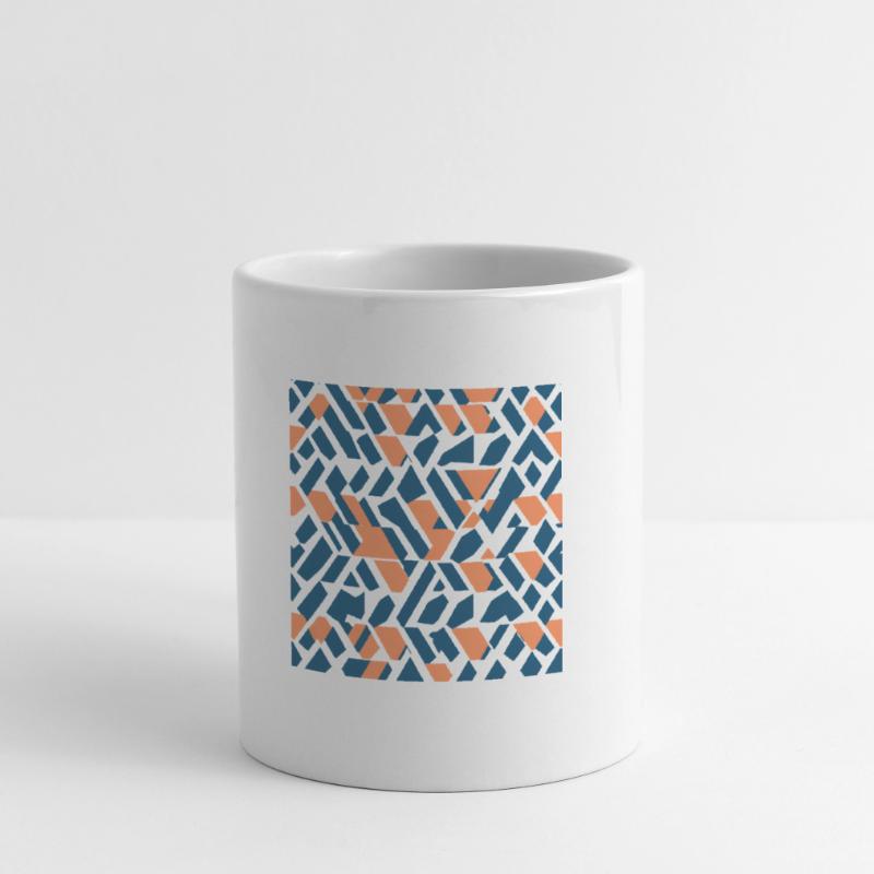 Dream Patterns 5 Coral Navy Abstract Dream Pattern Mug