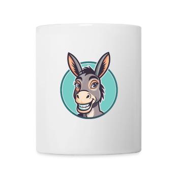 Âne Kawaii Dessin Animé Personnage Animal Visage D’animal - Mug blanc - blanc - Devant