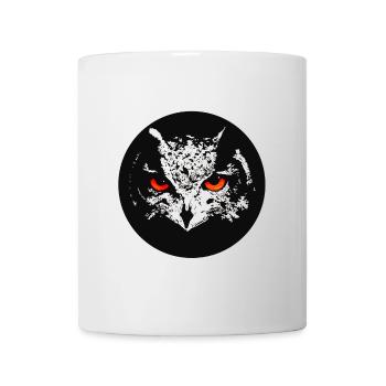 Eagle owl scary - Mug - white - Front