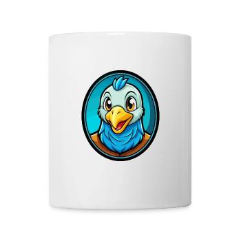 Taube Bunt Kawaii Cartoon Figur Clipart Haustier - Tasse - Weiß - Vorne