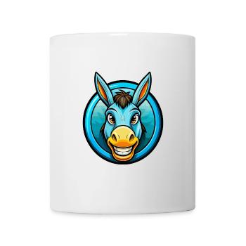 Donkey Colorful Kawaii Cartoon Character Clipart - Mug - white - Front