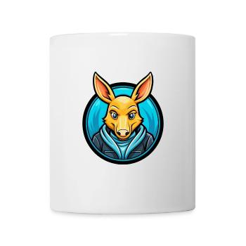 Aardvark coloré Kawaii Dessin animé Personnage Clipart - Mug blanc - blanc - Devant