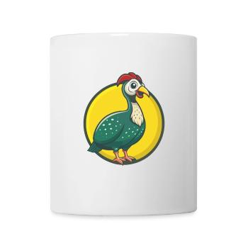 pintade mignon kawaii dessin animé clipart animal de compagnie - Mug blanc - blanc - Devant
