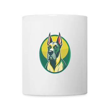 Dogue Allemand Chien Mignon Kawaii Dessin Animé Clipart Animal - Mug blanc - blanc - Devant