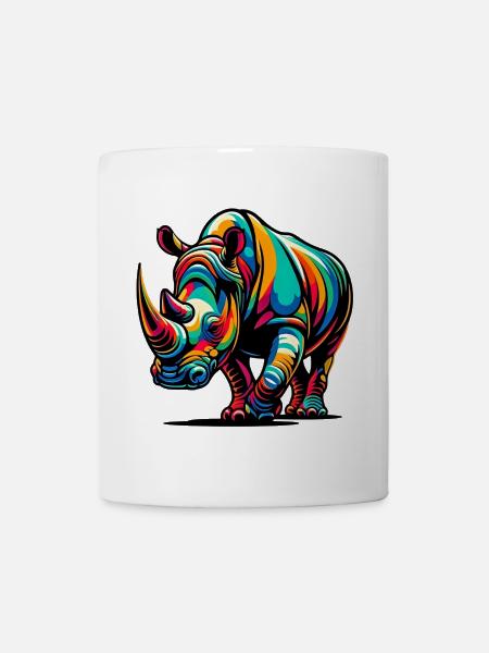 Nashorn - Tasse - Weiß