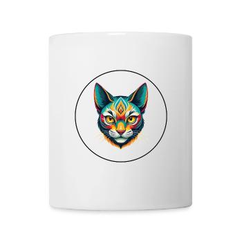 Asiatische Katzenrasse Karikatur Kawaii Tier Haustier - Tasse - Weiß - Vorne