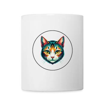 American Wirehair Cat Breed Cartoon Kawaii Animal - Mug - white - Front