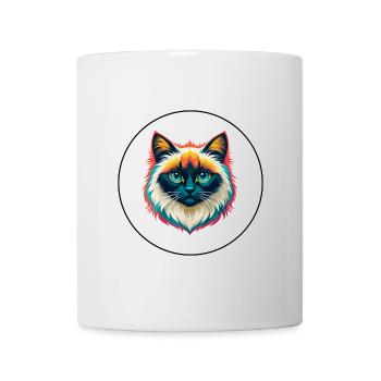 Birma Katze Rasse Karikatur Kawaii Tier Haustier - Tasse - Weiß - Vorne