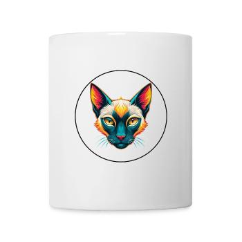 Balinesische Katze Rasse Cartoon Kawaii Tier Haustier - Tasse - Weiß - Vorne