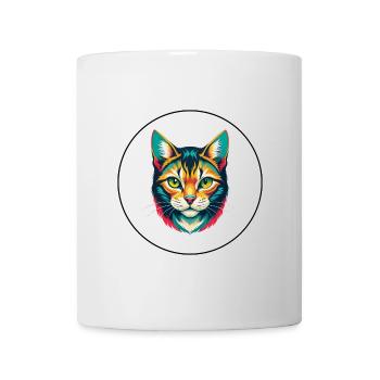 Américain Bobtail Chat Race Dessin Animé Kawaii Animal - Mug blanc - blanc - Devant