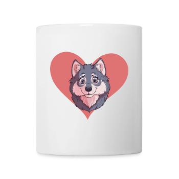 Wolf Vollmond Wolfpack - Tasse - Weiß - Vorne