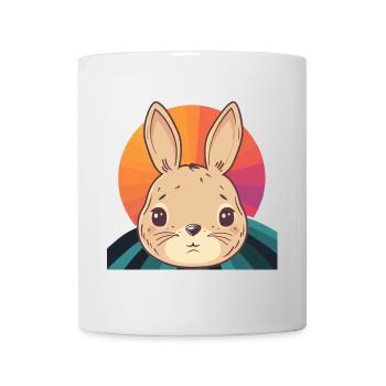 Hasenzahn Hoppelhase Hase - Tasse - Weiß - Vorne