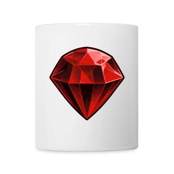 kostbarer Roter Rubin Edelstein - Tasse - Weiß - Vorne