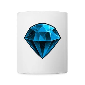 Kostbarer blauer Saphir Edelstein - Tasse - Weiß - Vorne