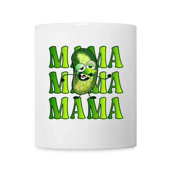 NEUE MAMA MÜDE - SALATGURKEN GURKENSALAT - Tasse - Weiß - Vorne