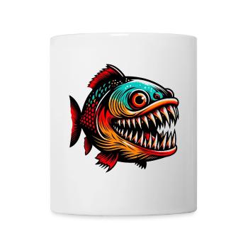 Piranha - Tasse - Weiß - Vorne