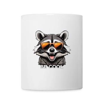 Frecher Waschbär mit Sonnenbrille - Tasse - Weiß - Vorne