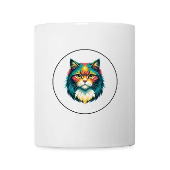 Britische Langhaarkatze Rasse Karikatur Kawaii Tier - Tasse - Weiß - Vorne