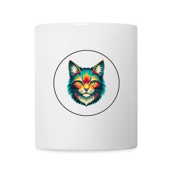 Highlander Katzenrasse Cartoon Kawaii Tier Haustier - Tasse - Weiß - Vorne