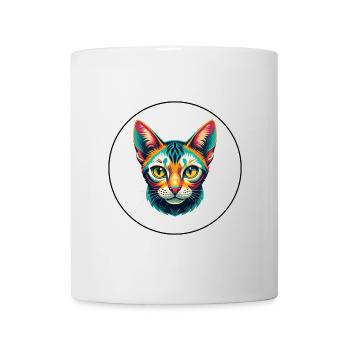 Égyptien Mau Chat Race Dessin Animé Kawaii Animal Pet - Mug blanc - blanc - Devant