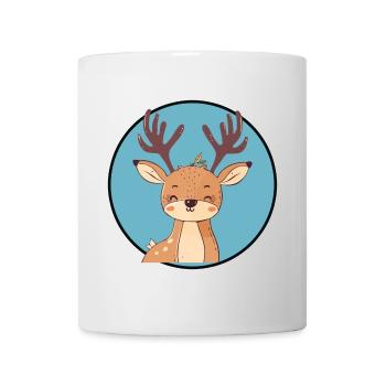 Hirschgeweih Hirsch Waldbewohner - Tasse - Weiß - Vorne