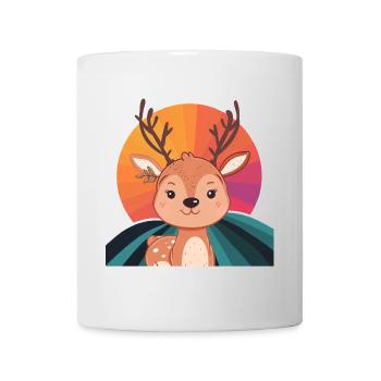 Hirsch Rehkitz Hirschgeweih - Tasse - Weiß - Vorne