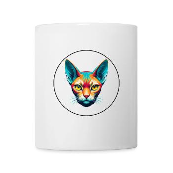 Rot Devon Rex Katzenrasse Cartoon Kawaii Tier Haustier - Tasse - Weiß - Vorne