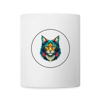 Maine Coon Chat Race Dessin Animé Kawaii Animal Pet - Mug blanc - blanc - Devant