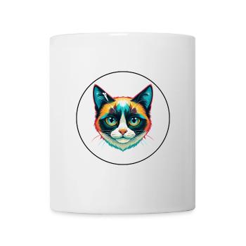Schneeschuh Katze Rasse Karikatur Kawaii Tier Haustier - Tasse - Weiß - Vorne