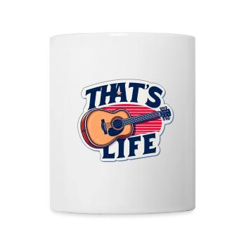 Lebendige Gitarre mit Slogan - Tasse - Weiß - Vorne