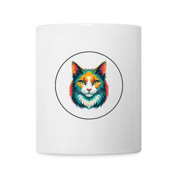 Turkish Angora Cat Breed Cartoon Kawaii Animal Pet - Mug - white - Front