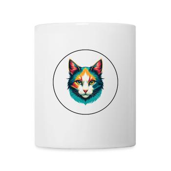 Turc Van Chat Race Dessin Animé Kawaii Animal Pet - Mug blanc - blanc - Devant