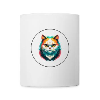 Weiße Langhaarkatze Rasse Karikatur Kawaii - Tasse - Weiß - Vorne