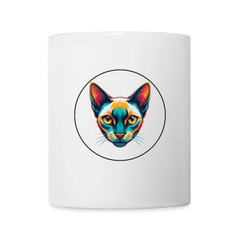 Chat tonkinois race dessin animé Kawaii animal de compagnie - Mug blanc - blanc - Devant