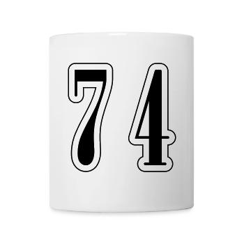 74 Symbole numérique - Mug blanc - blanc - Devant