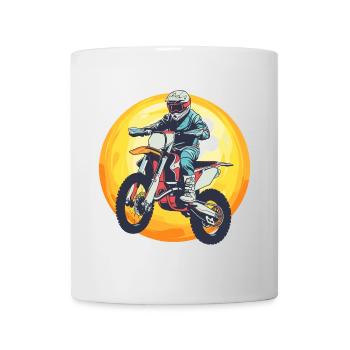 Dirt Bike Motorcycle - Mug - white - Front