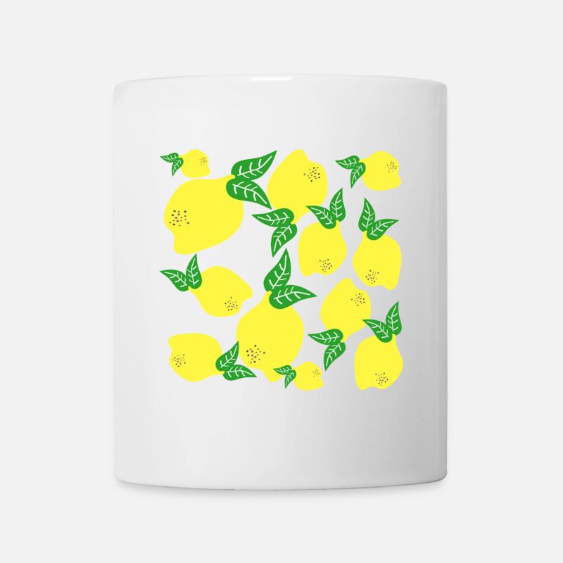 Zitronen Muster - Tasse - Weiß