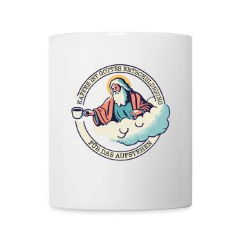 COFFEE IS GOD'S EXCUSE FOR GETTING UP - Mug - white - Front