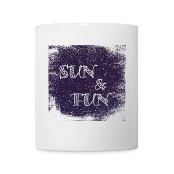 Sun Fun typo dirtyBackground - Mug - white - Front