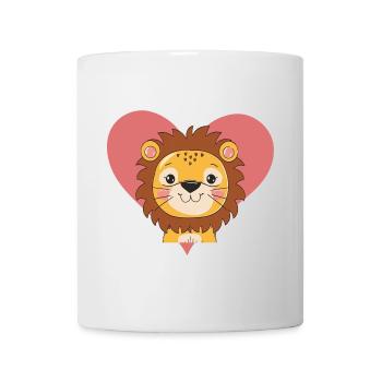 Loewe Lion's Head Lion - Mug - white - Front