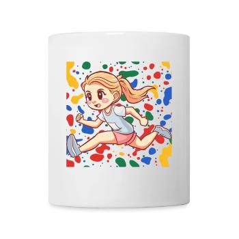 Course à pied de triathlon - Mug blanc - blanc - Devant