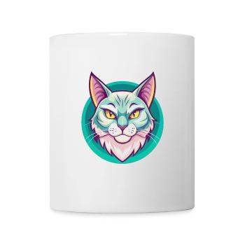 Ägäis Katze Rasse Karikatur Kawaii Tier Haustier - Tasse - Weiß - Vorne