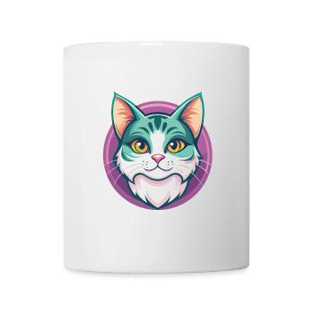 American Wirehair Cat Breed Cartoon Kawaii Animal - Mug - white - Front