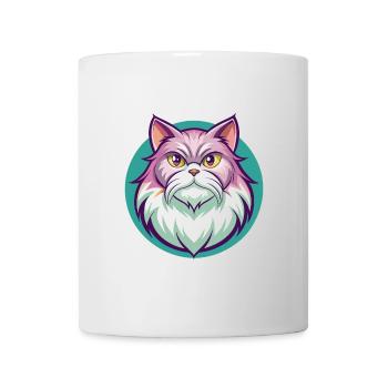 British Longhair Cat Breed Cartoon Kawaii Animal - Mug - white - Front