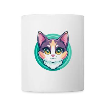Verdünnte Kattunkatze Rasse Karikatur Kawaii Tier Haustier - Tasse - Weiß - Vorne