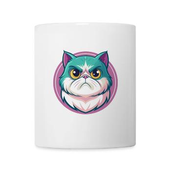 Exotische Kurzhaarkatze Rasse Cartoon Kawaii Tier - Tasse - Weiß - Vorne